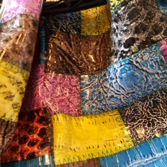 Multicolored pretty 3 compartment fun shoulder bag - Picture 4 of 5